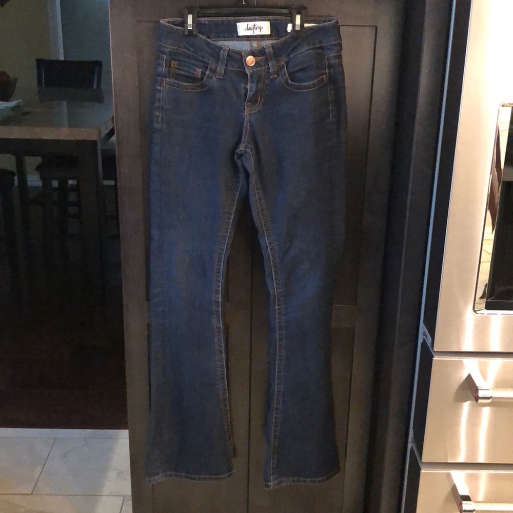 Dark wash flare jeans